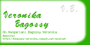 veronika bagossy business card